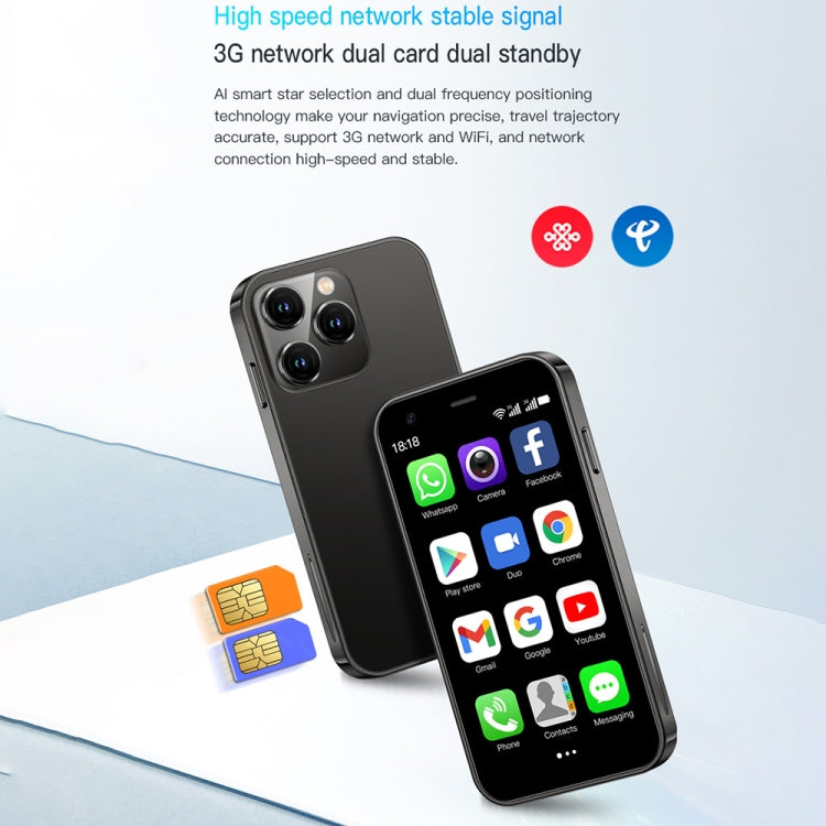 3.0 inch Android 8.1 MTK6580 Quad Core up to 1.3GHz, Bluetooth, WiFi, GPS, Network: 3G, Dual SIM, SOYES XS15 3.0 inch Android 8.1 MTK6580 Quad Core up to 1.3GHz, Bluetooth, WiFi, GPS, Network: 3G, Dual SIM, SOYES XS15